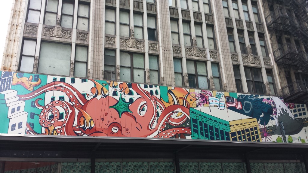 Mural spotted in Chicago by the Art Institute.