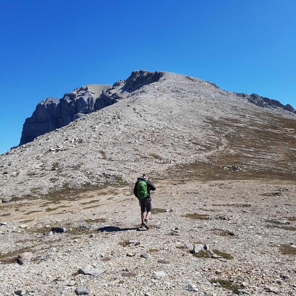 Heading towards the summit of Mt.Bourgeau