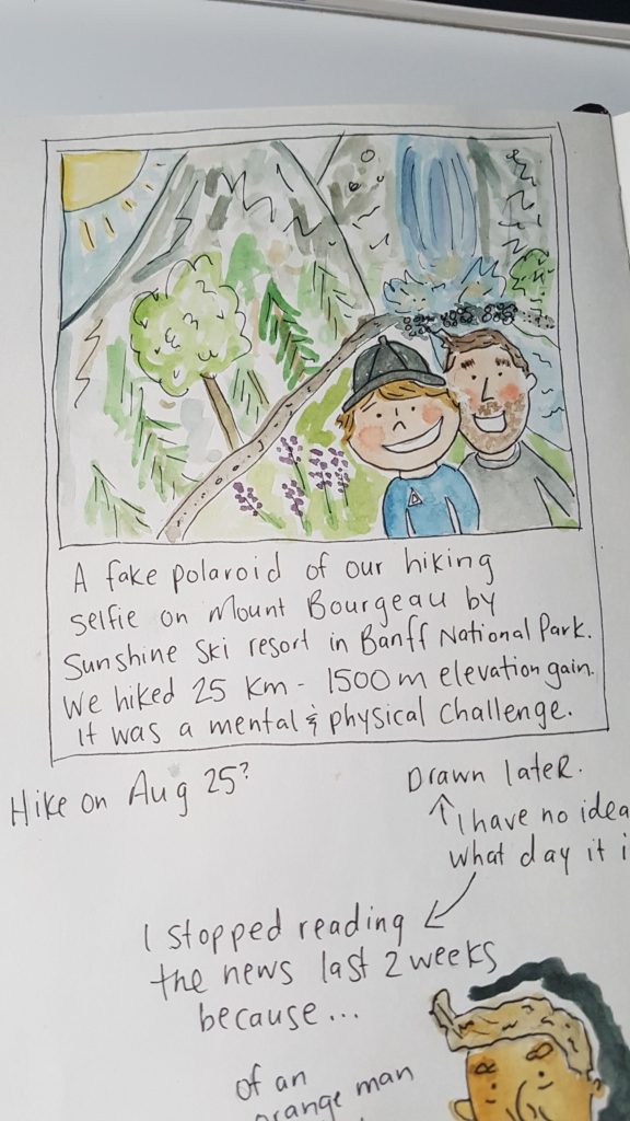 Comic of Hiking Mt. Bourgeau