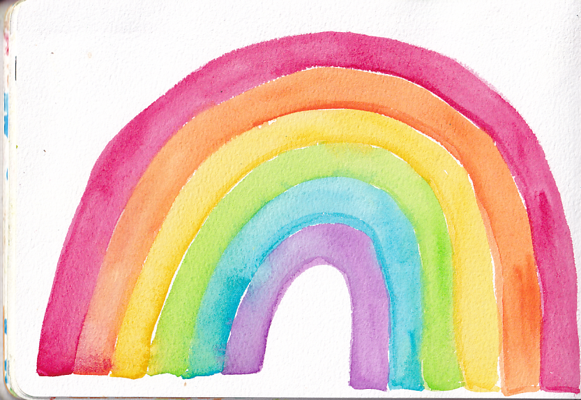 Watercolour Rainbow by MBratland